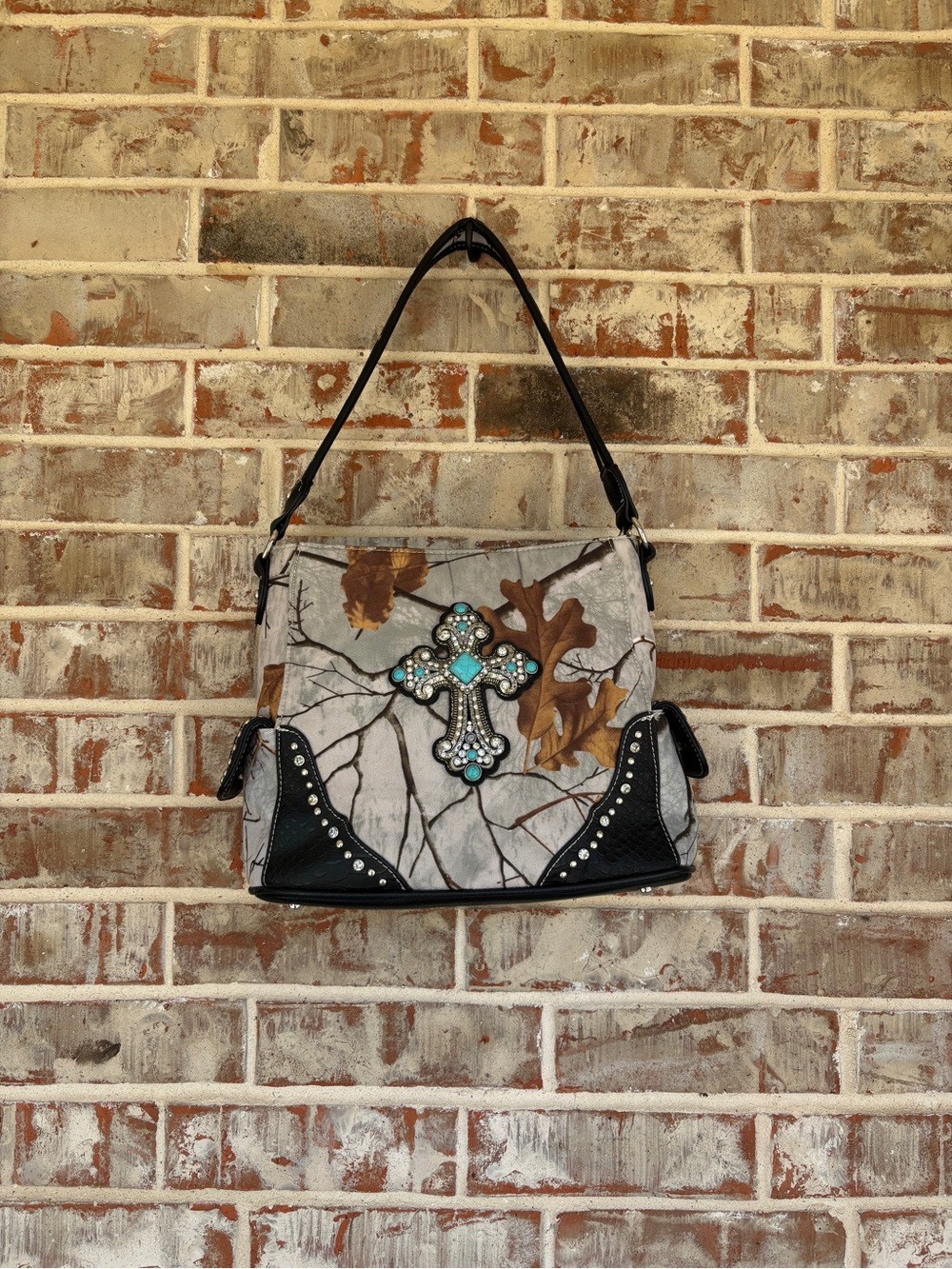 P & G Camouflage Cross Rhinestone Studded Conceal Carry Bag
